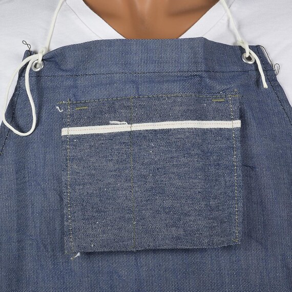 1950s Selvedge Denim Apron Deadstock Heavy Duty C… - image 2