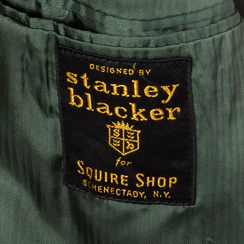 1960s Mens Green and Gold Plaid Jacket