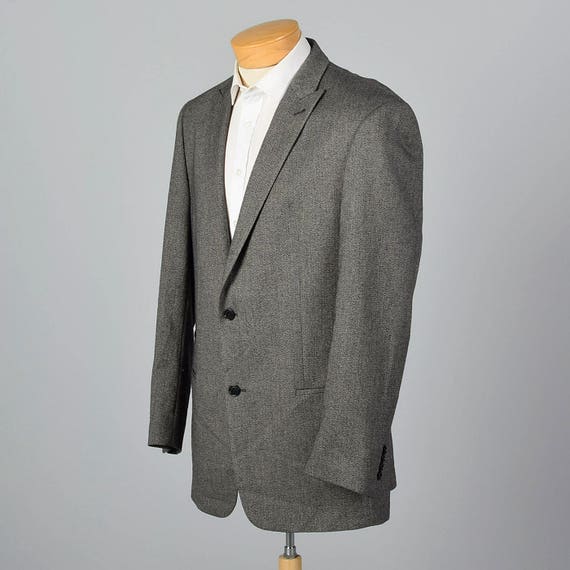 44L Vintage Mens John Varvatos USA Herringbone Ja… - image 3