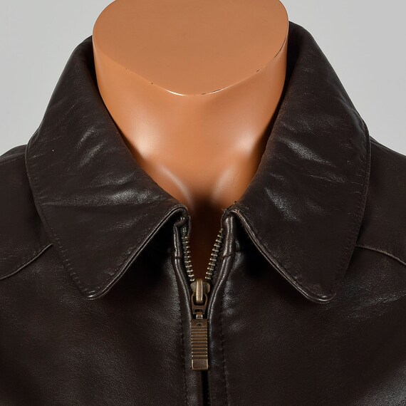 Large Mens Leather Jacket Robert Comstock Brown M… - image 5