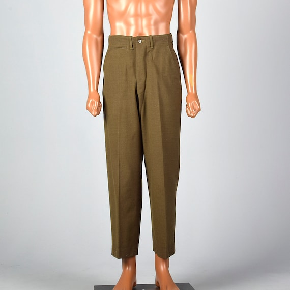 Small 29x28 1940s Mens Pants Military 
