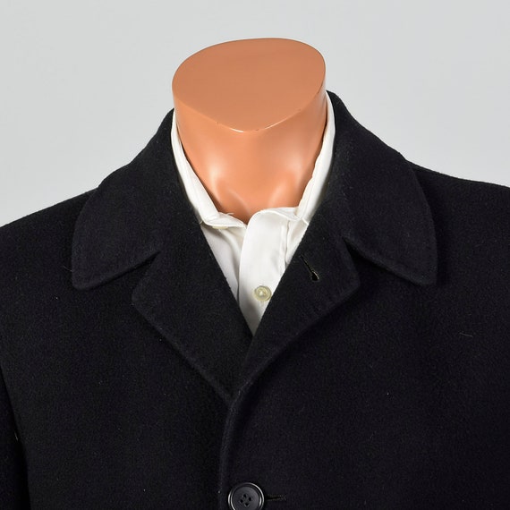 Medium 1950s Mens Winter Top Coat Single Vent Hea… - image 6