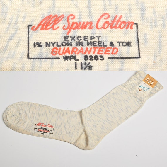 deadstock 1950s mens socks - Gem