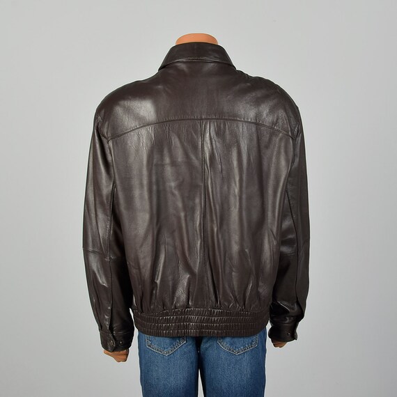 Large Mens Leather Jacket Robert Comstock Brown M… - image 3