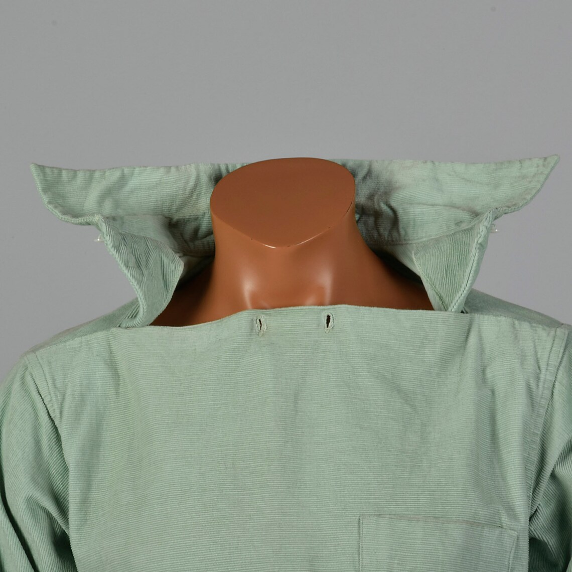 Medium 1950s Mens Mint Green Corduroy Shirt Long Sleeve Neck Etsy