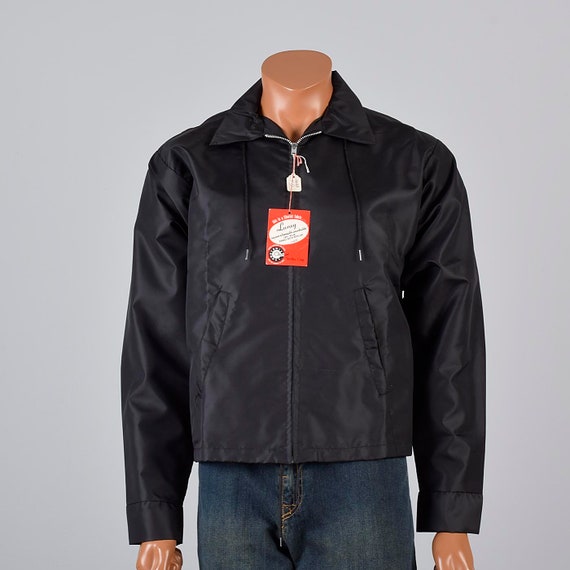 Large Deadstock Jacket 60s Jacket Nylon Jacket Black Jacket - Etsy
