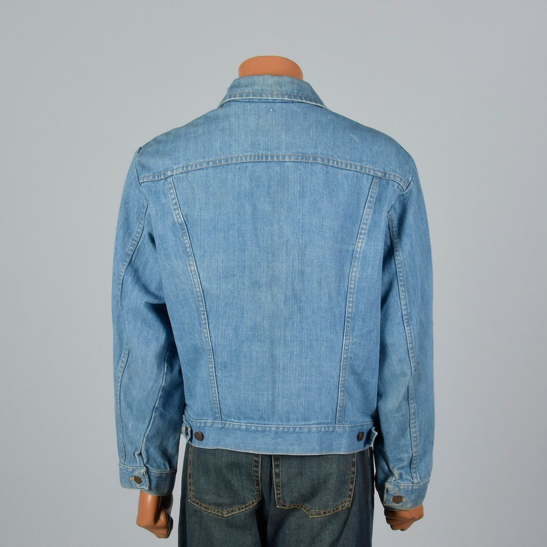 45R 1970s Mens Wrangler Range Jacket Classic Denim Jacket Workwear Work Wear Autumn Separates 70s Vintage image 3