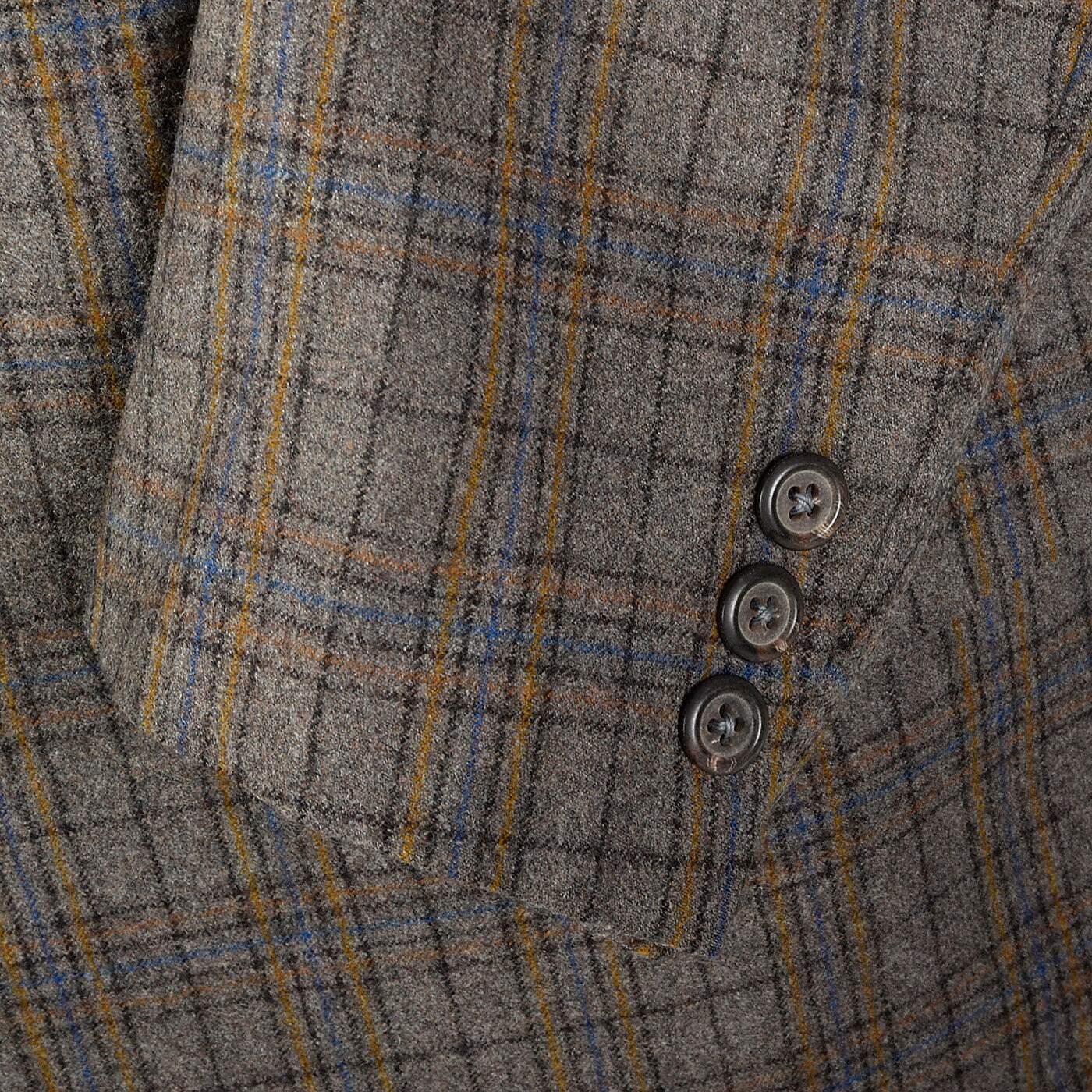 40S 1970s Mens Gray and Yellow Plaid Jacket Two Button Jacket - Etsy