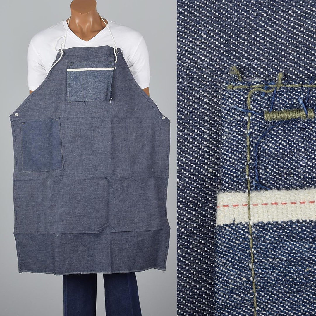 1950s Selvedge Denim Apron Deadstock Heavy Duty Cotton - Etsy