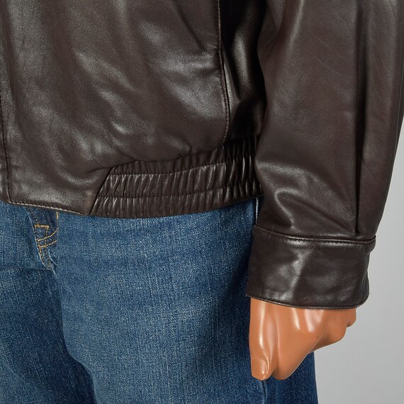 Large Mens Leather Jacket Robert Comstock Brown M… - image 7