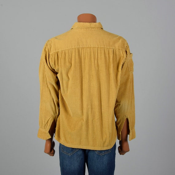 XXL 1950s Mens Pilgrim Gold Rockabilly Shirt Wide… - image 2