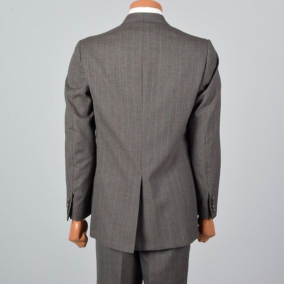 Medium 1960s 38R Stripe Suit Convertible Pockets … - image 6