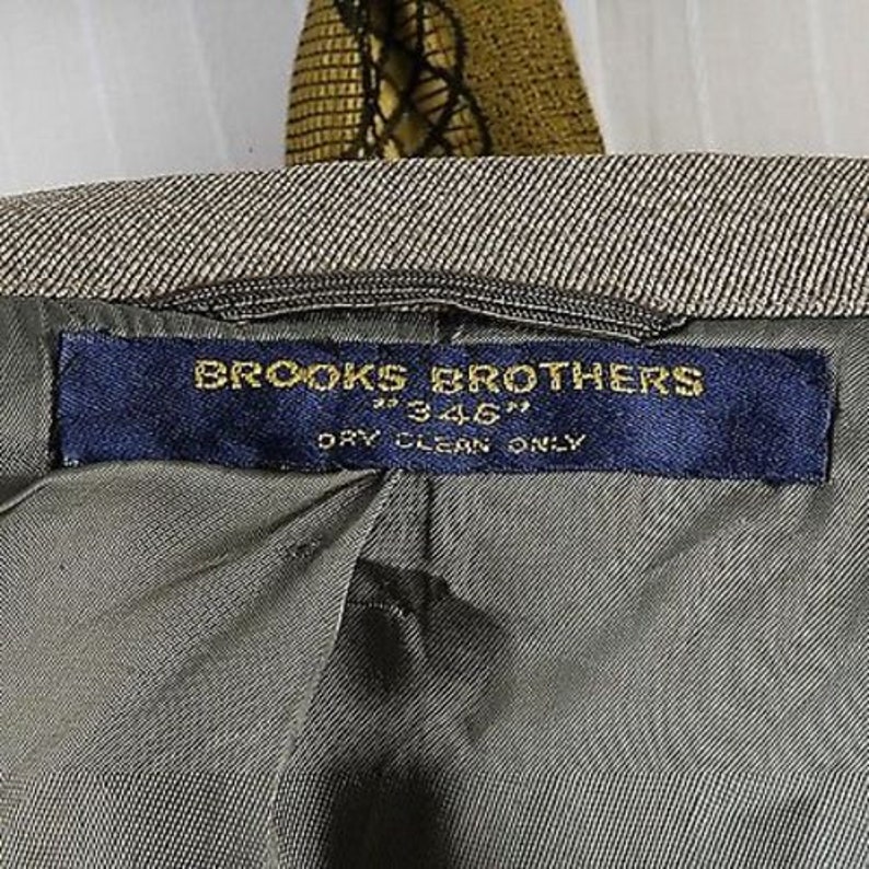 Vintage 70s Brooks Brothers Tan Cream 3 Roll 2 42 42R Jacket Blazer Ivy ...