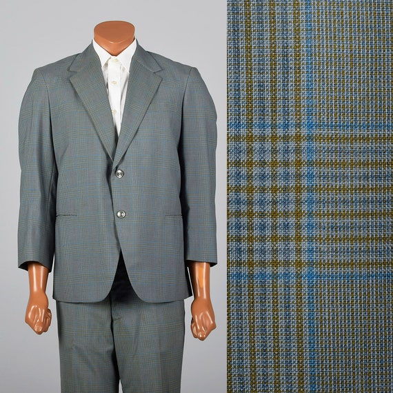 green plaid suit jacket