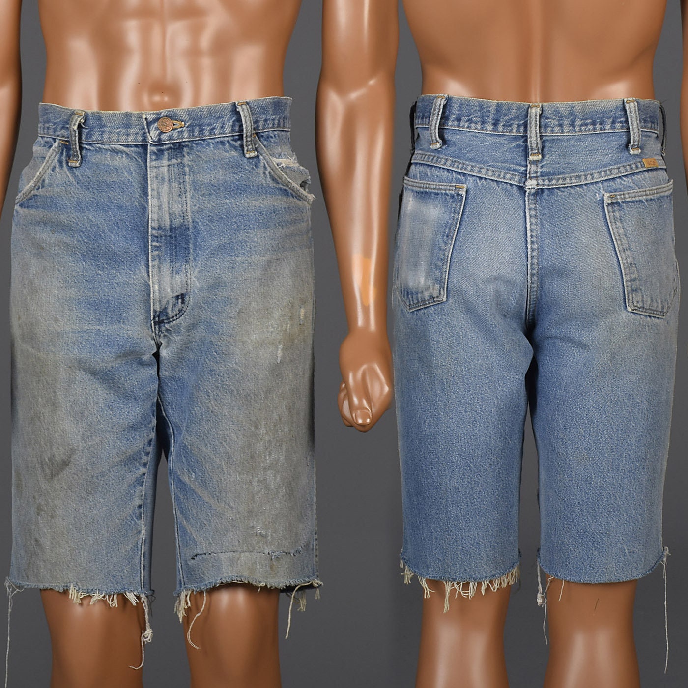 Sz 36 Mens 1980s Jorts Jean Shorts 