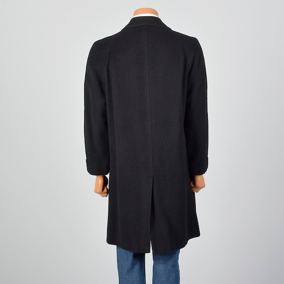 Medium 1950s Mens Winter Top Coat Single Vent Hea… - image 2