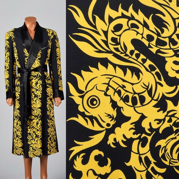 Vintage 1950s Mens Dressing Gown Plaid Lounging Robe … Gem