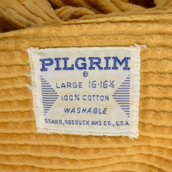 XXL 1950s Mens Pilgrim Gold Rockabilly Shirt Wide… - image 10