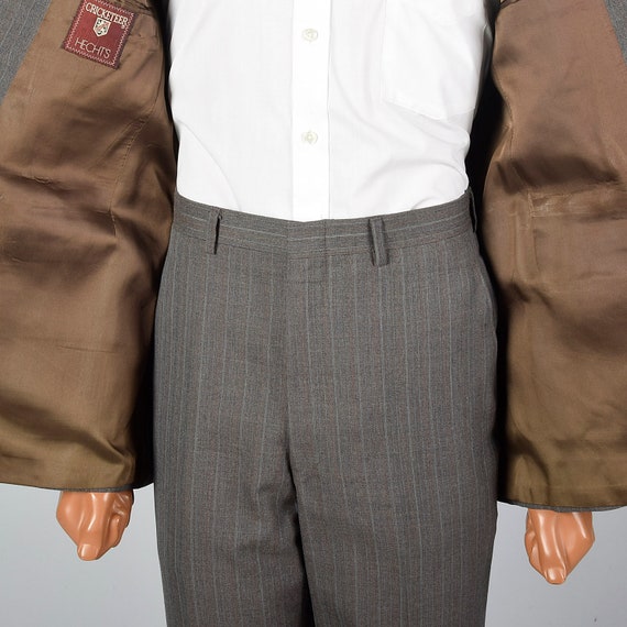 Medium 1960s 38R Stripe Suit Convertible Pockets … - image 9