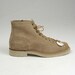1960s Mens Tan Leather Split Hide Work Boots