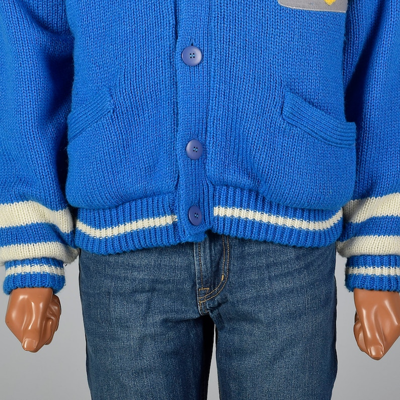 XL 1990s Mens Knit Novelty Coat Blue Plush Lining Race Car Rib Etsy
