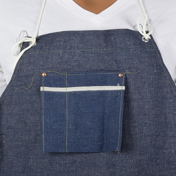 1950s Selvedge Denim Apron Deadstock Heavy Duty C… - image 3