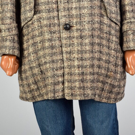 Large 1950s Mens Tweed Wool Plaid Coat McGregor B… - image 7