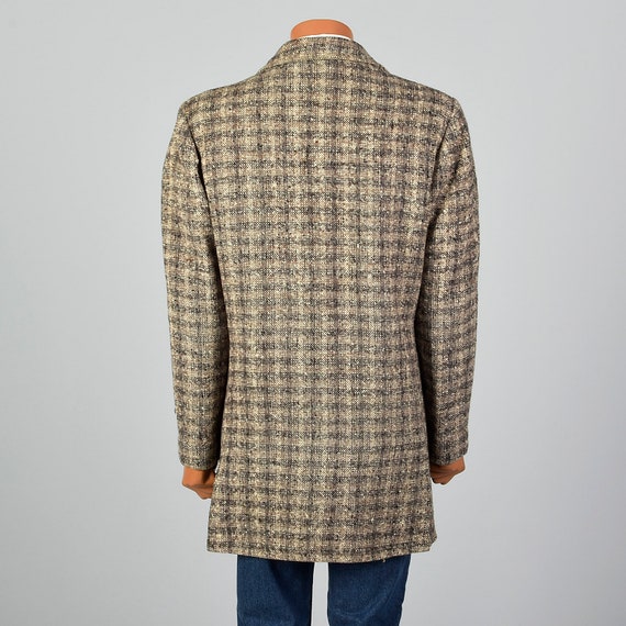 Large 1950s Mens Tweed Wool Plaid Coat McGregor B… - image 4