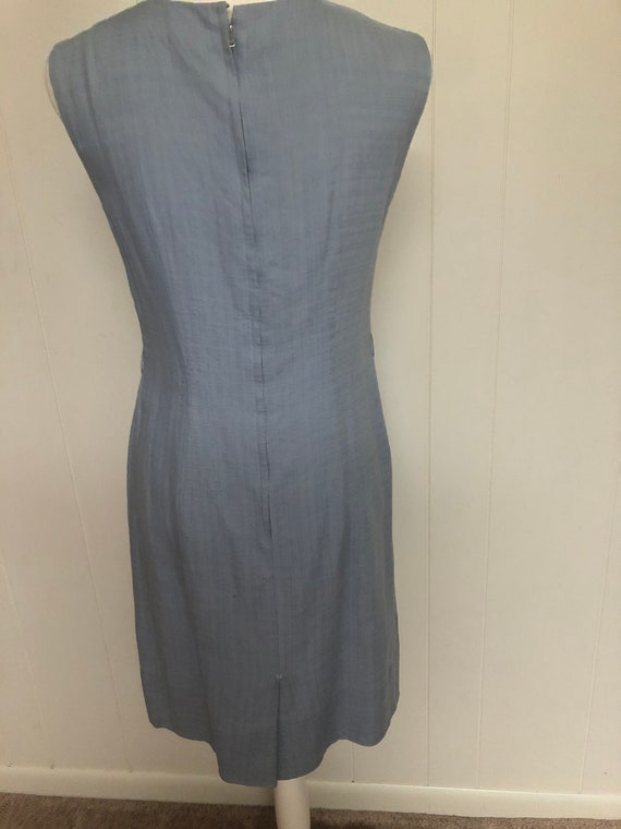 Vintage Women's 2 Piece Blue Dress 1960s - image 4