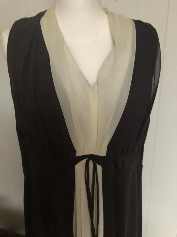 Women's Vintage 1960's Brown and Beige with cape … - image 2