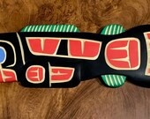 Richard KRAWCHUK Salmon 13 7 8 quot Displays Horizontally Native Legend Artist Cedar Carving Squamish Nation Canadian Carver Collected Worldwide