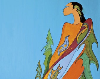 Maxine Noel Ioyan Mani Framed Woman Print, Approch of the Feature