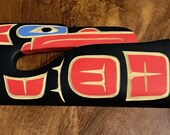 Richard KRAWCHUK Loon 11.75 quot Displays Horizontally Native Legend Artist Cedar Carving Squamish Nation BC Canadian Carver Collected Worldwide