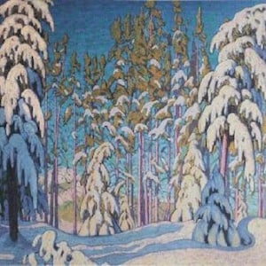 Lawren S. HARRIS Winter In The Northernwoods Giclee Canvas Group of Seven art NEW Canadian Heritage Landscape Winter Snowfall Impressionism