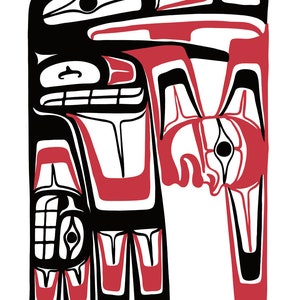 Ben HOUSTIE &quot;Il corvo che rubò la luce&quot; Tela autentica indigena da collezione Edizione limitata Dimensioni 195 Prodotto in Canada arte Heiltsuk