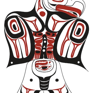 Del RUSS  &quot; Canvas &quot; Authentic Indigenous Collectible Made In Canada Haida, Metis Rare Aboriginal Authentic ART British Columbia