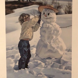 Maurade BAYNTON &quot; The Sculptor &quot;  Limited Edition Print Signed & Numbered art Certificate of Authenticity Mint Snowman