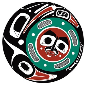 DANNY DENNIS &quot; Raven Moon &quot; Canvas Authentic Indigenous Collectible Limited Edition Size of 195 Flowing Form Art Made in Canada