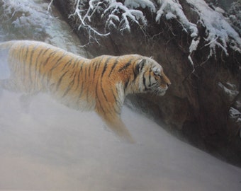 Robert Bateman Momentum – Siberian Tiger Collectible Print Limited Edition Signed & Numbered art Most Powerful Land Predator Color Charisma