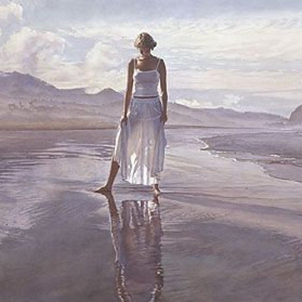 Steve HANKS S/N LEP Signed and Numbered Limited Edition Print " Finding Yourself in the World " Seascape Reflection Ocean Memories Art