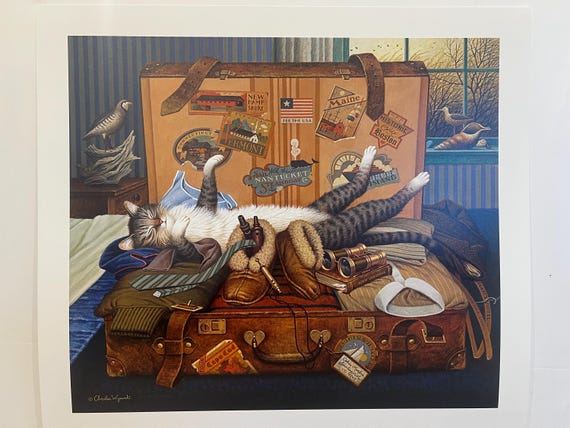 【2点セット】チャールズ・ワイソッキー 額装絵画 カントリー／ヴィンテージアート 2点セット】チャールズ・ワイソッキー 額装絵画 カントリー