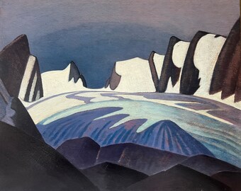 Lawren S. HARRIS " Mount Robson " Limited Edition Lithograph Hardwood Panel Group of Seven art NEW Canadian Impressionism Mountain Original