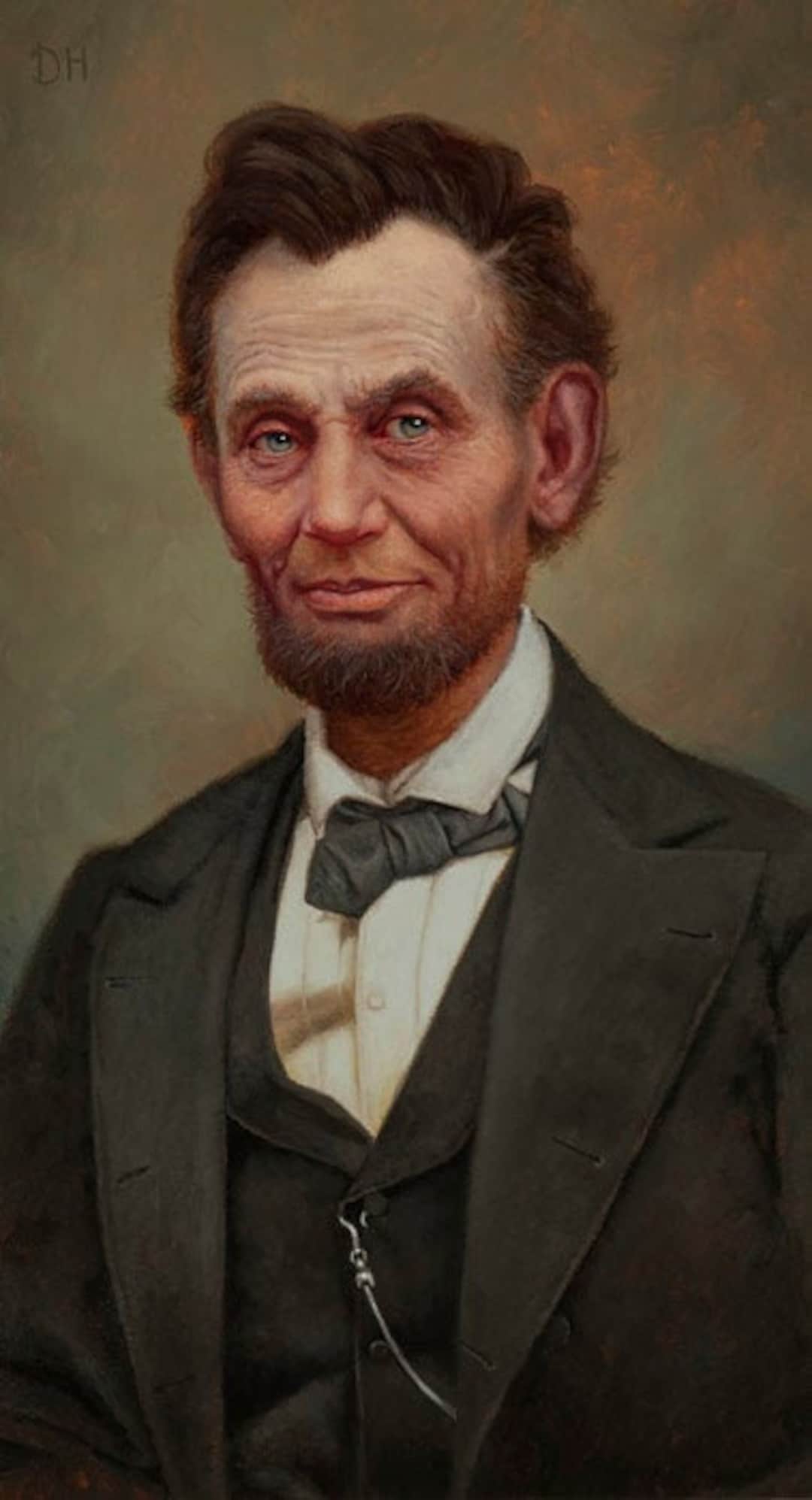 Daniel HORNE President Abraham Lincoln Open Edition CANVAS Art