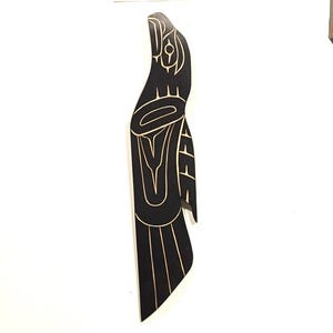 RAVEN David LOUIS Original signierte Zedernschnitzerei des West Coast Salish Indianer-Eingeborenen Künstlers in massiver Zeder eine Squamish OOAK Wandkunst