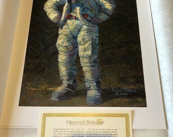 Alan Bean &quot; Feelin&#39; Fine &quot; SPECIAL EDITION PRINT Impressionistic Apollo Outer Space Moonwalker Image by Collectible Artist Astronaut, Signed