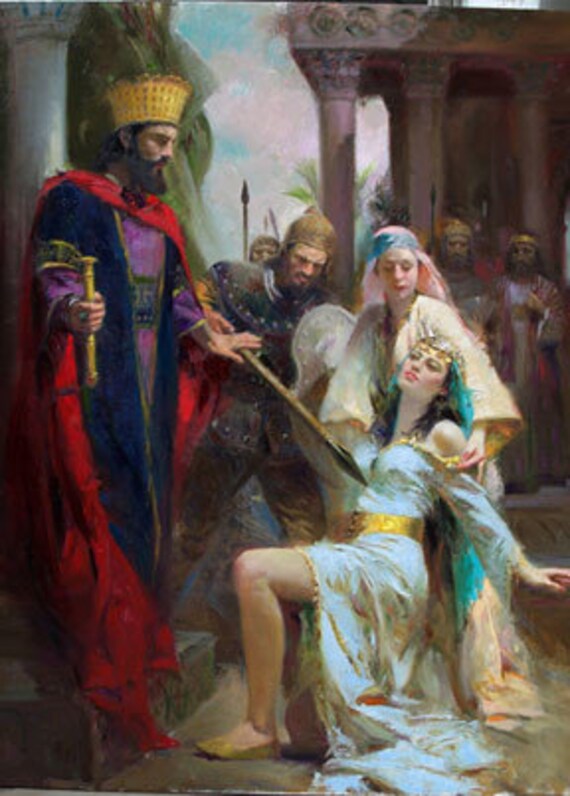 PINO Esther women of the Bible Signed & Numbered Limited Edition Giclee  Canvas ART Feminine Masculine History Biblical Vibrant Colors - Etsy