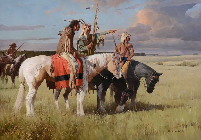 45 Z.S. LIANG "in Quest of the Cree" Limited Edition CANVAS 21hx30w ...
