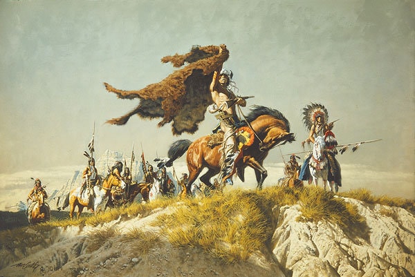 Buffalo Robe Drawing 75 Frank C. Mccarthy