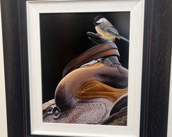 Darren Haley "Saddle Tramps" Origineel acryl aan boord Hoog realisme schilderij ongelooflijke Canadese kunstenaar origineel ondertekend Collectible ART
