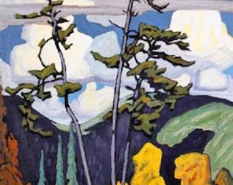 Lawren S. HARRIS The Pines Giclee Canvas Group of Seven art NEW Canadian Heritage Landscape rocky Forest  Impressionistic